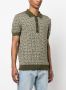 Balmain Wool polo shirt with monogram Green Heren - Thumbnail 4