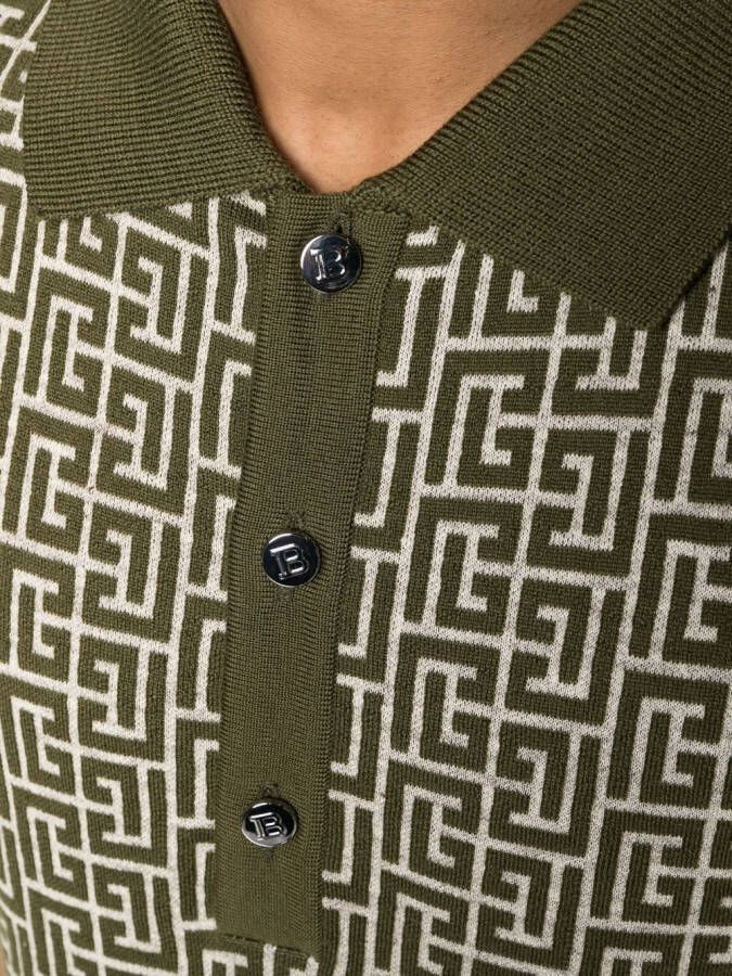 Balmain Overhemd met monogram Groen