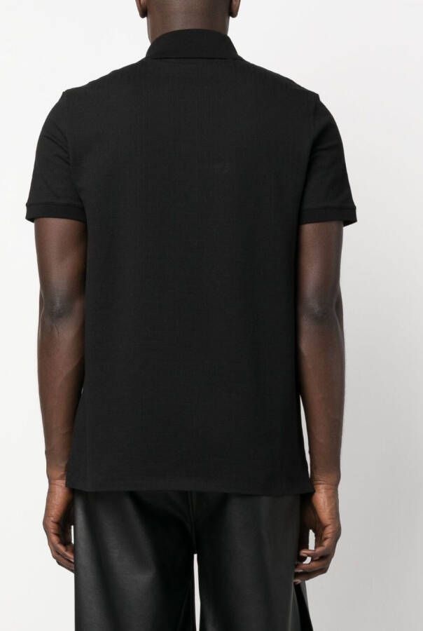 Balmain Button-up poloshirt Zwart
