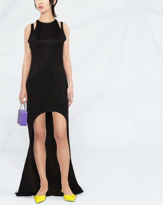 Balmain Mouwloze lange jurk Zwart