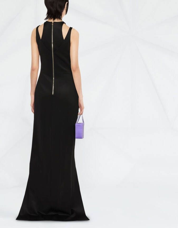 Balmain Mouwloze lange jurk Zwart