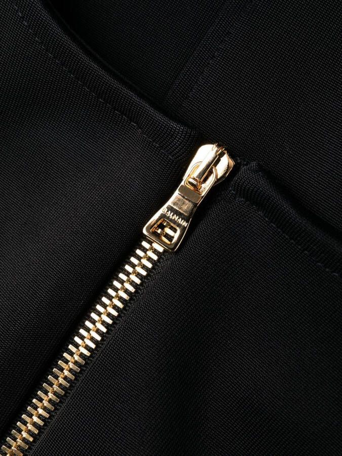Balmain Mouwloze lange jurk Zwart