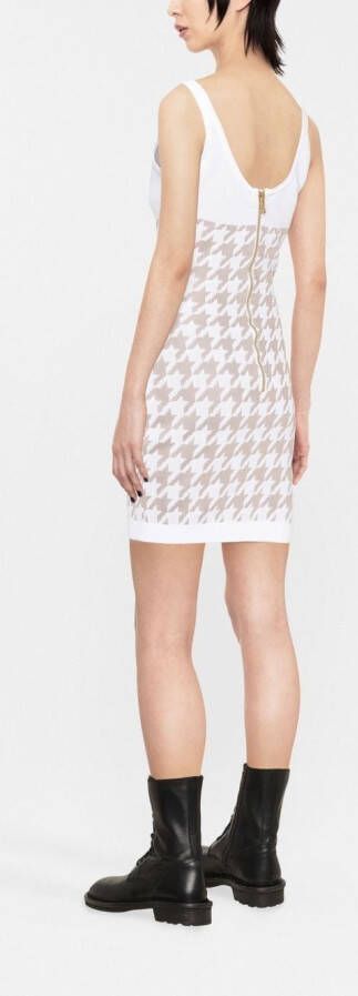 Balmain Mouwloze mini-jurk Wit