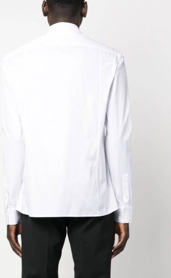 Balmain Overhemd met geborduurd logo Wit