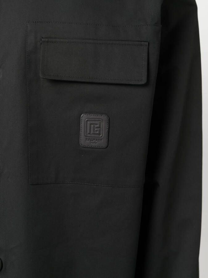 Balmain Overhemd met logopatch Zwart