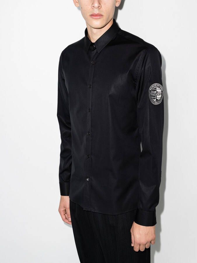 Balmain Overhemd met logopatch Zwart