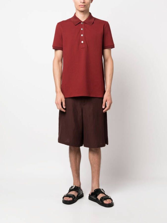 Balmain Piqué poloshirt Rood