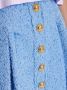 Balmain Jupe plissée patineuse boutonnée en tweed Blauw Dames - Thumbnail 6