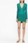 Balmain Midi-jurk met V-hals Groen - Thumbnail 2