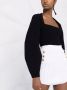 Balmain Ribgebreide mini-rok Wit - Thumbnail 5