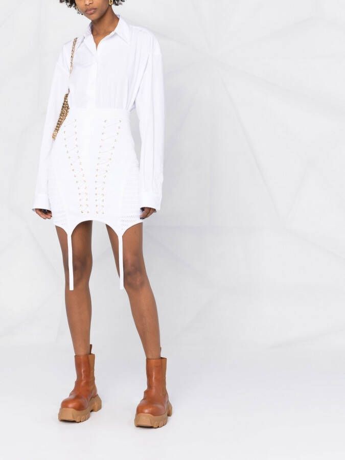 Balmain Rok met veters Wit