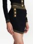 Balmain Gebreide mini-rok verfraaid met knoop Zwart - Thumbnail 5