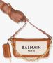 Balmain Canvas B-Army clutch bag with leather panels Beige Dames - Thumbnail 7