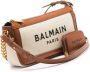 Balmain Canvas B-Army clutch bag with leather panels Beige Dames - Thumbnail 11
