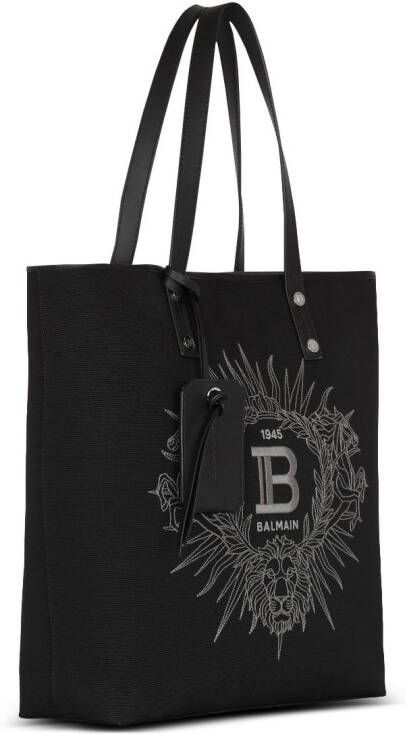 Balmain Shopper met geborduurd logo Zwart
