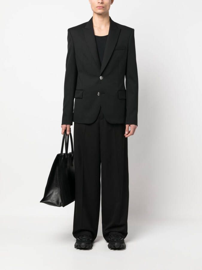 Balmain Blazer met enkele rij knopen Zwart