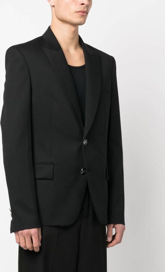 Balmain Blazer met enkele rij knopen Zwart