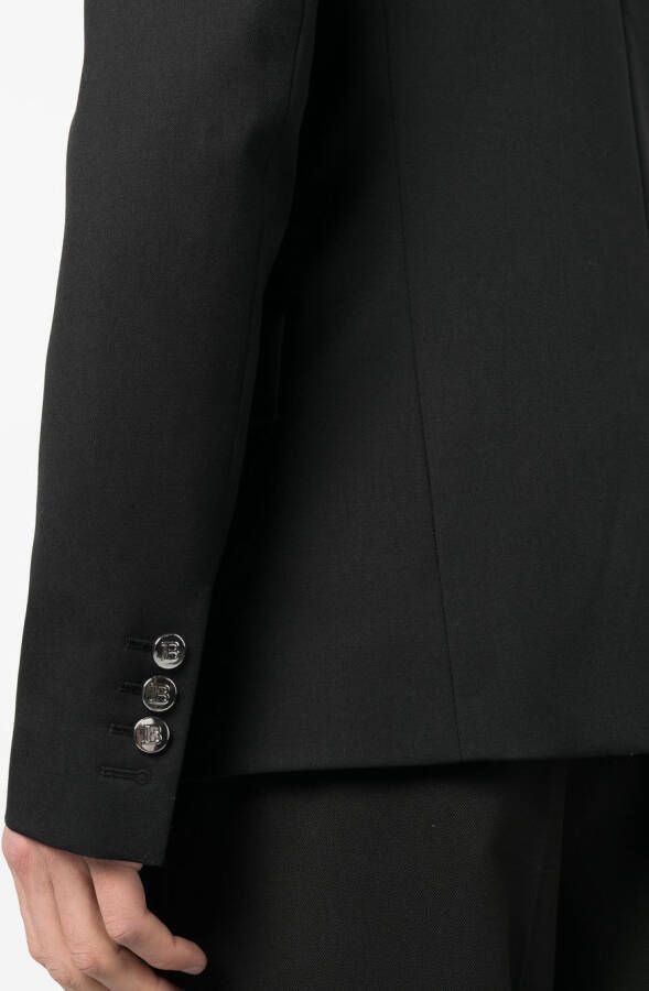 Balmain Blazer met enkele rij knopen Zwart