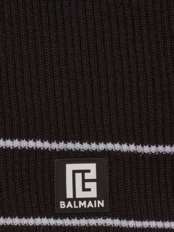 Balmain Sjaal met logopatch Zwart