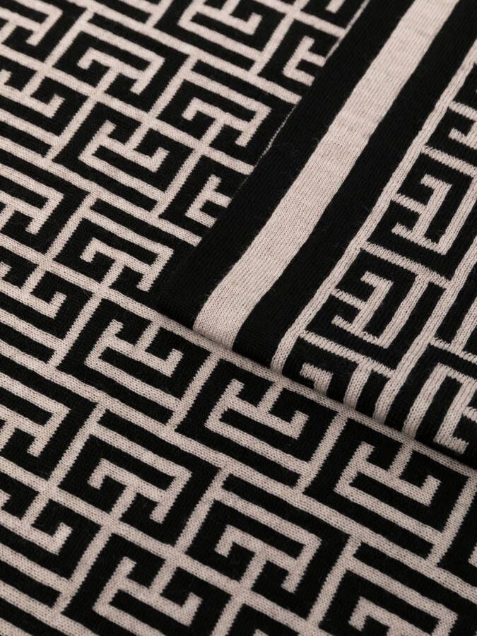 Balmain Sjaal met monogram patroon Beige