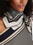 Balmain Vierkante zijden sjaal met monogramprint Black Dames - Thumbnail 6