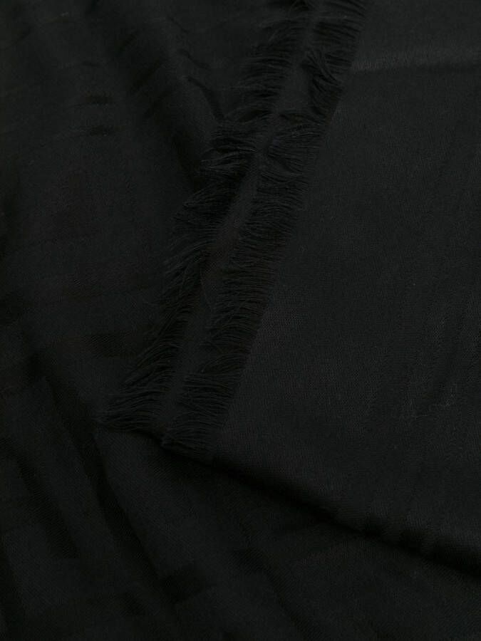 Balmain Sjaal met monogramprint Zwart