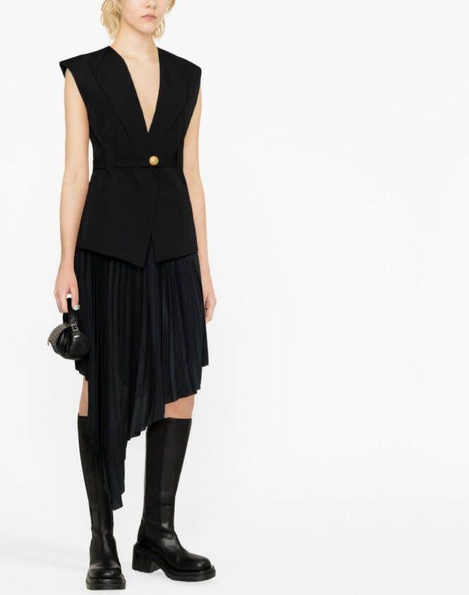 Balmain Mouwloos jack Zwart