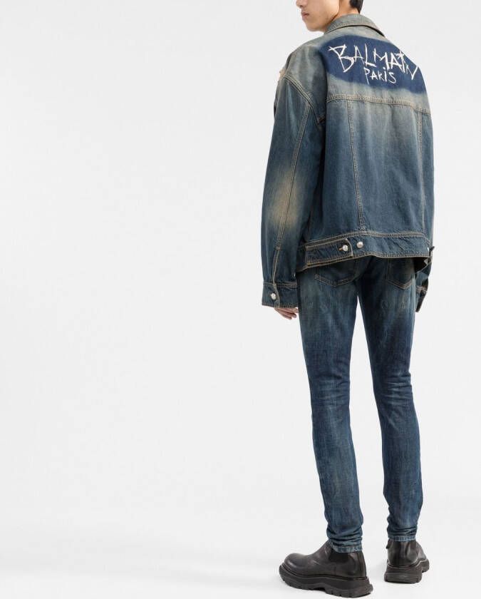 Balmain Slim-fit jeans Blauw
