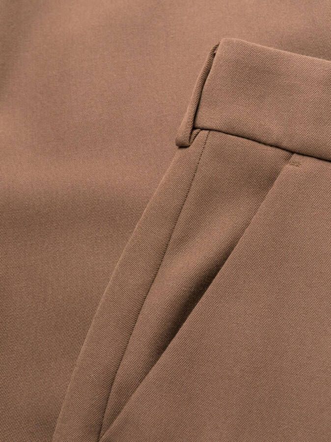 Balmain Pantalon met gespleten detail Bruin