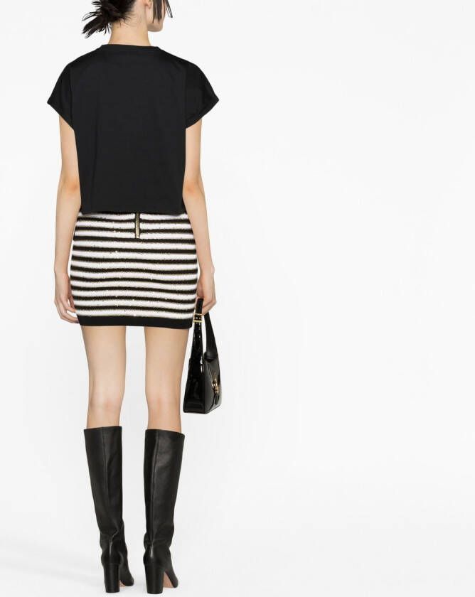 Balmain Gestreepte rok Zwart
