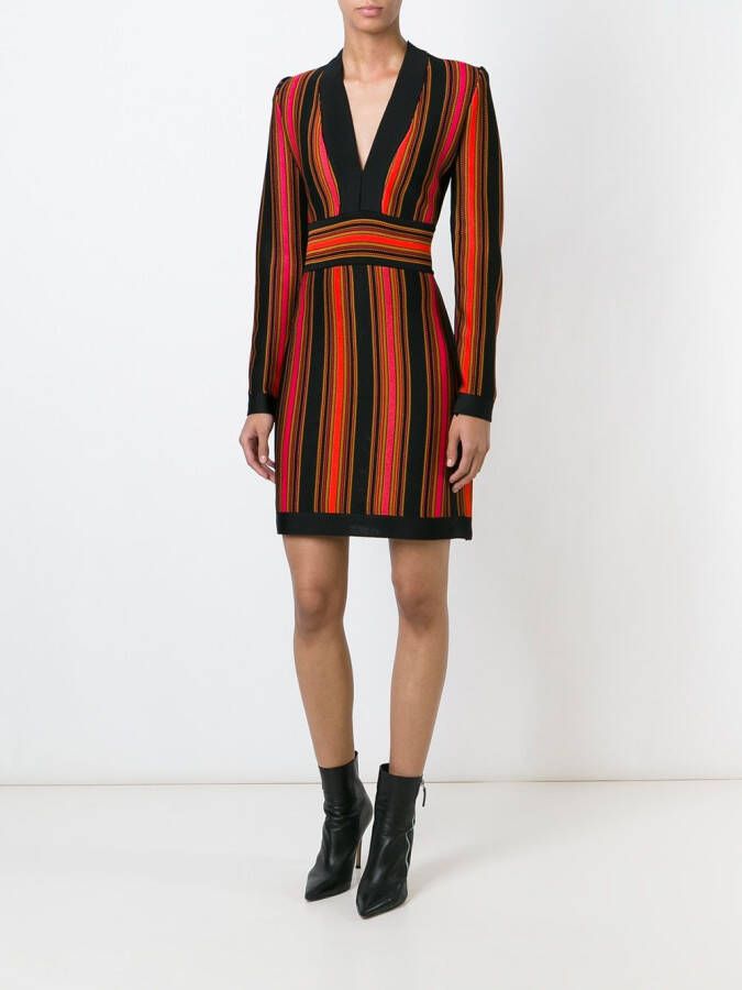 Balmain striped dress Zwart