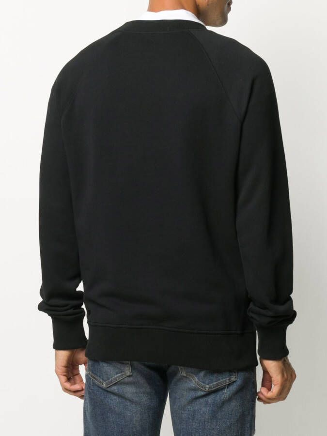Balmain Sweater met logo reliëf Zwart