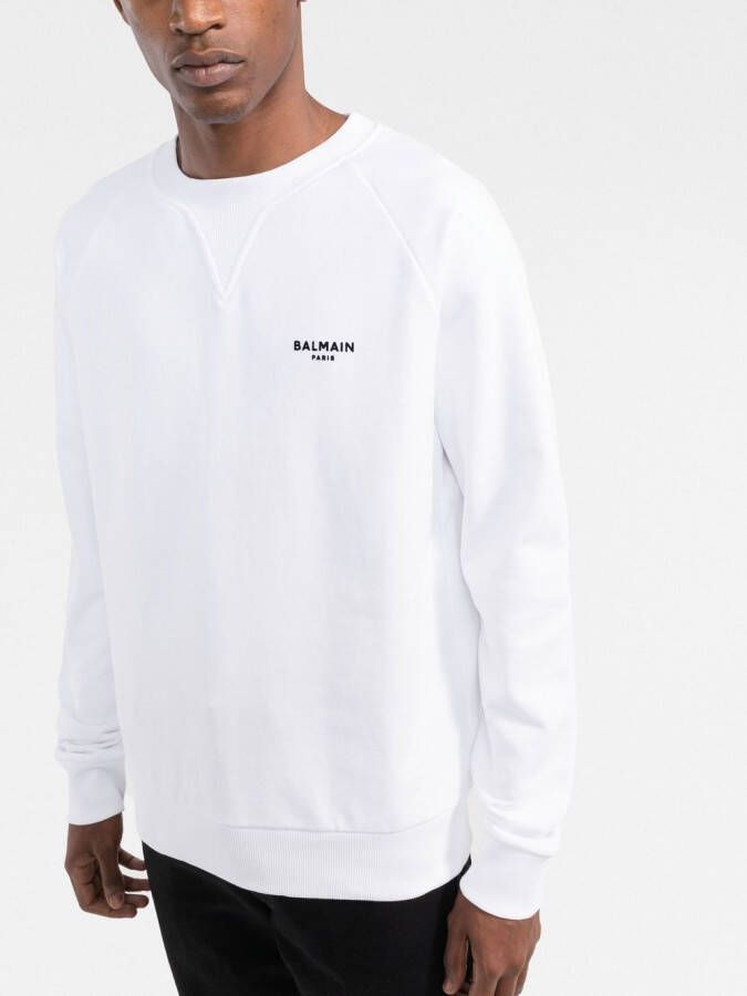Balmain Sweater met logo Wit
