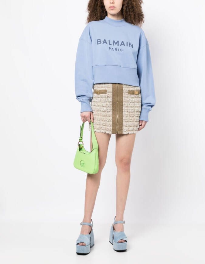 Balmain Sweater met logoprint Blauw
