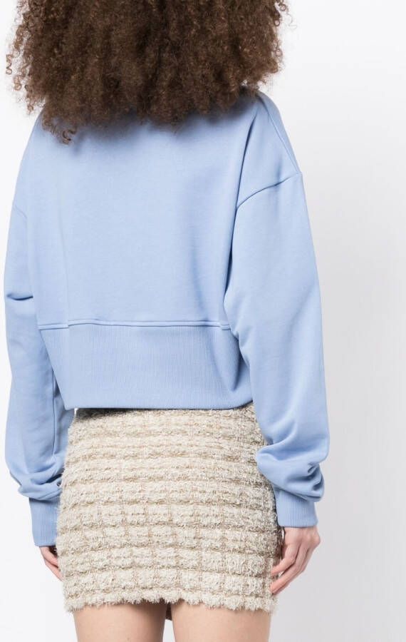 Balmain Sweater met logoprint Blauw