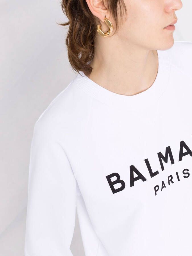 Balmain Sweater met logoprint Wit