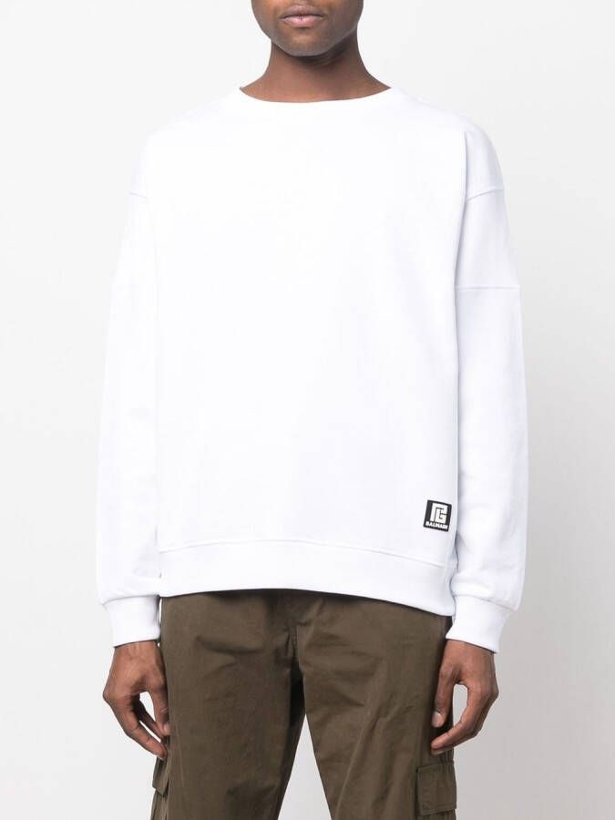 Balmain Sweater met logoprint Wit