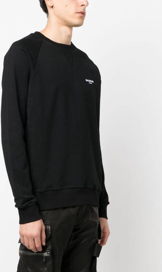 Balmain Sweater met logoprint Zwart