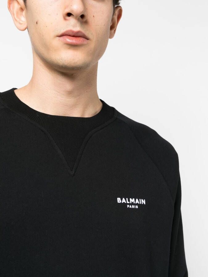 Balmain Sweater met logoprint Zwart