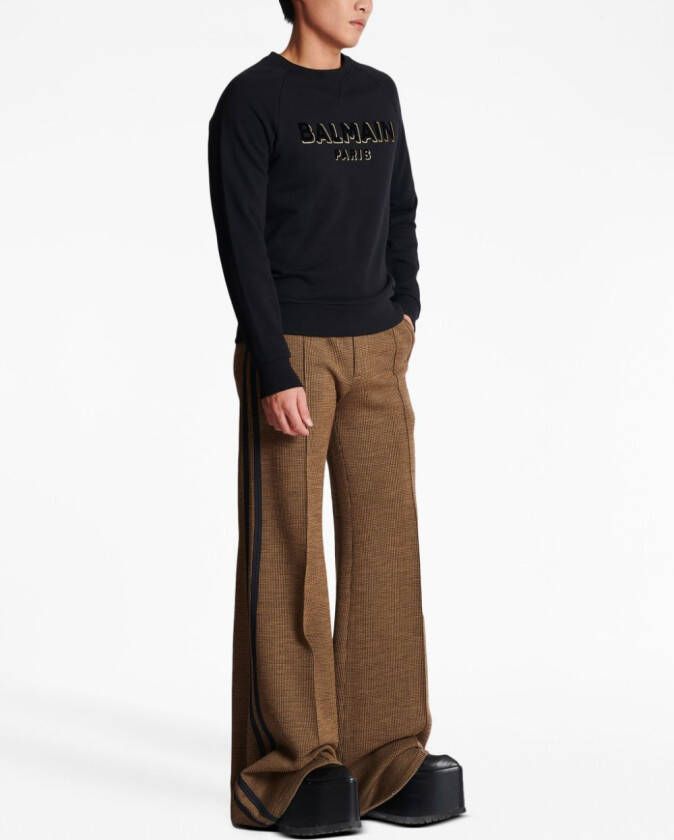 Balmain Sweater met logoprint Zwart