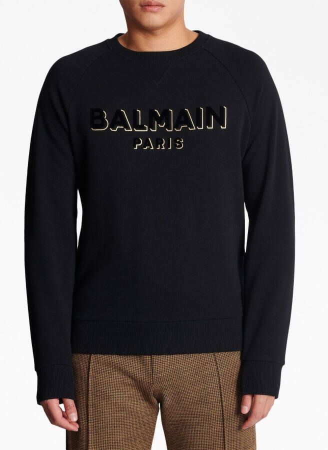 Balmain Sweater met logoprint Zwart