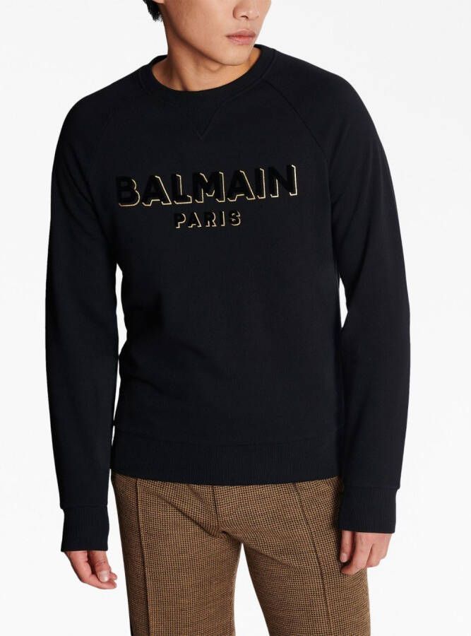 Balmain Sweater met logoprint Zwart