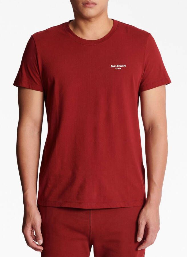 Balmain T-shirt van biologisch katoen Rood