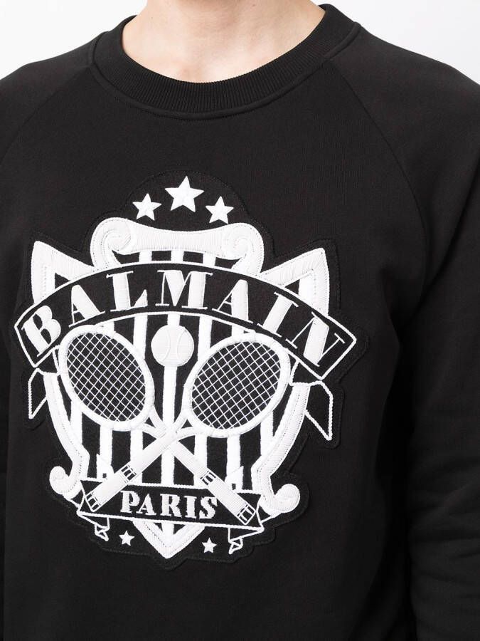 Balmain Sweater verfraaid met logo Zwart