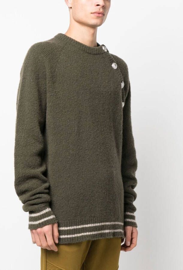 Balmain Trui met knoopdetail Groen