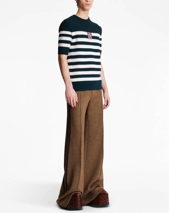Balmain T-shirt met geborduurd logo Groen