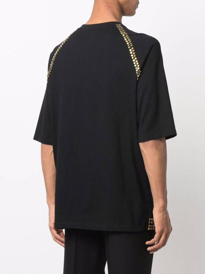 Balmain T-shirt met geborduurde studs Zwart