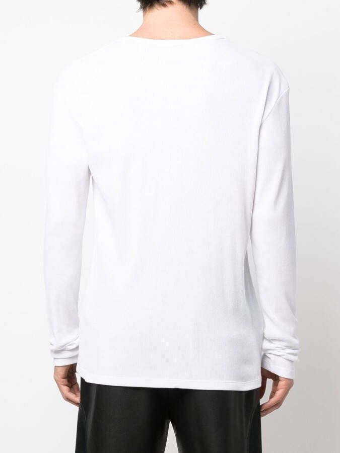 Balmain T-shirt met lange mouwen Wit