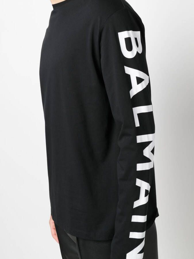 Balmain T-shirt met lange mouwen Zwart