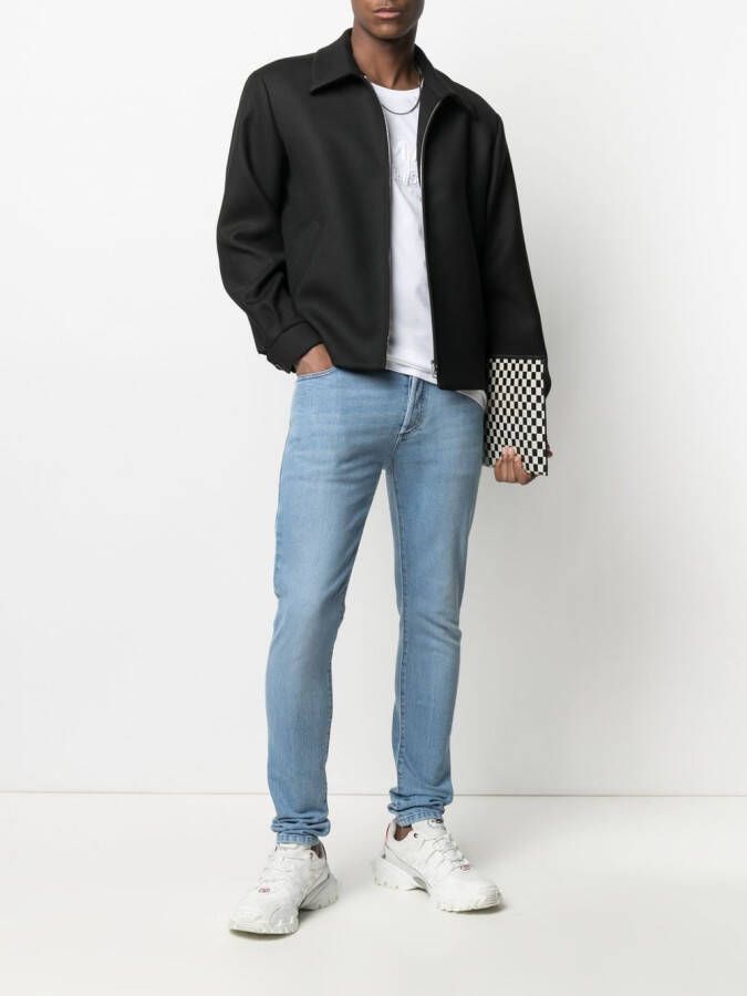 Balmain T-shirt met logo-reliëf Grijs